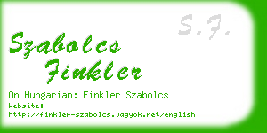 szabolcs finkler business card